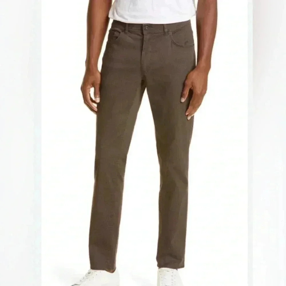 Brax “cooper fancy” casual chino stylish charcoal grey regular fit pants 35